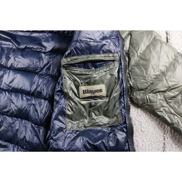 Blauer Jacket Mens 3XL Green Down Quilted Puffer Coat - Picture 4 of 9